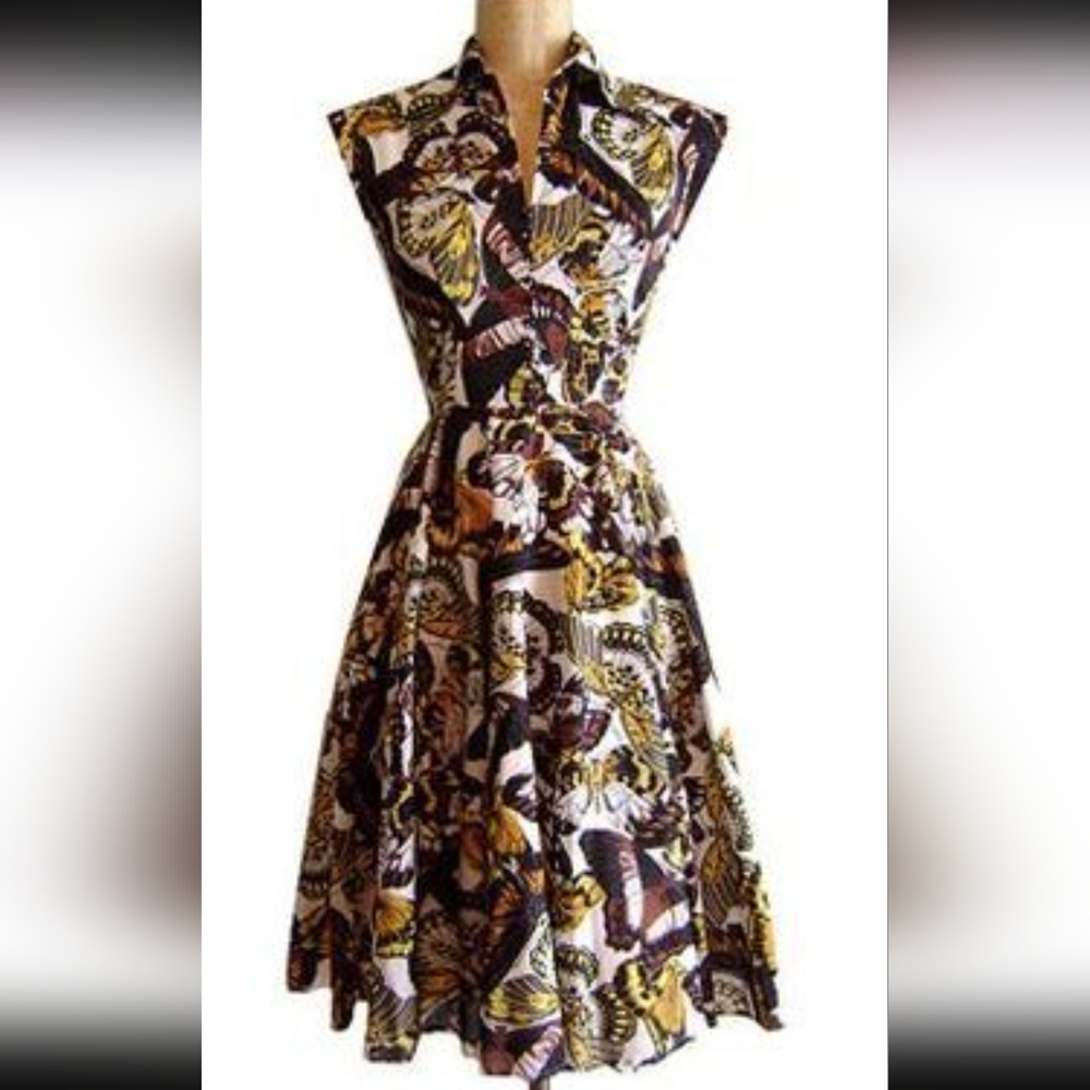 ISO Butterfly Circle Skirt Day Dress Trashy Diva
